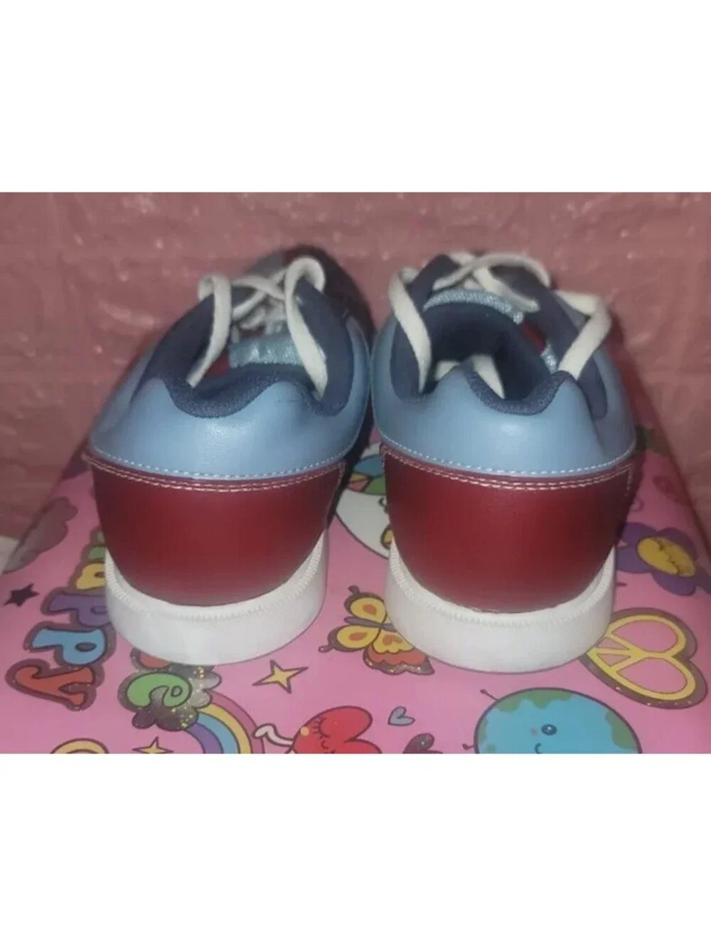 DEXTER BOWLING SHOES MENS BLUE RED WHITE SLIDE RITE LACE UP ATHLETIC SIZE: 10